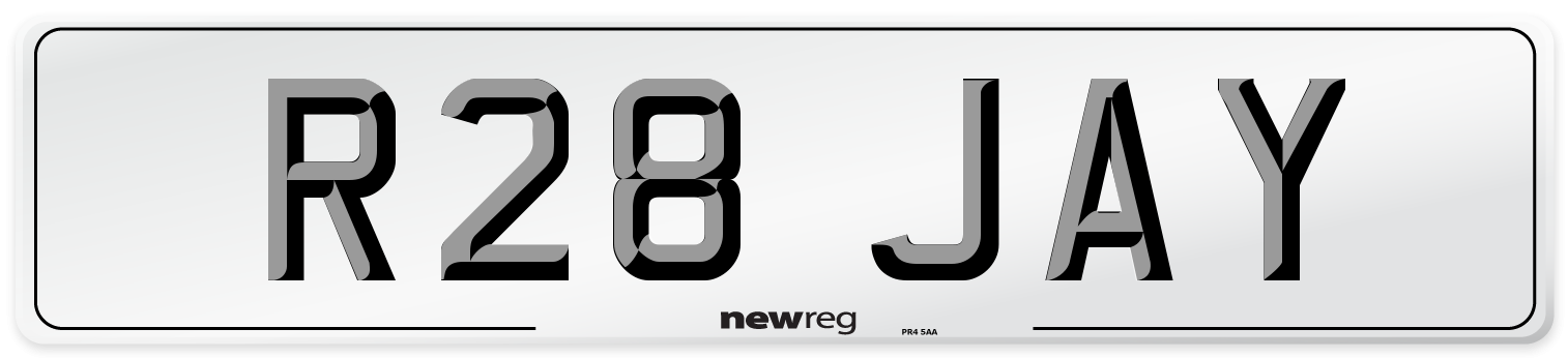 R28 JAY Number Plate from New Reg